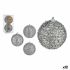 Set de globuri de Crăciun Cu descărcare Ø 10 cm Argintiu PVC (12 Unități)