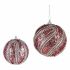 Set de globuri de Crăciun Cu descărcare Ø 10 cm Roz Argintiu PVC (12 Unități)