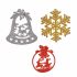 Set ornamente de Crăciun Roșu Auriu* Argintiu Plastic (24 Unități)