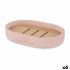 Săpunieră Berilo B5456BC-4 - 458 Roz Rășină Bambus 12,5 x 2,5 x 8,5 cm (6 Unități)