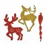 Set ornamente de Crăciun Roșu Auriu* Plastic 14,5 x 14,5 x 2 cm (24 Unități)