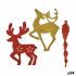 Set ornamente de Crăciun Roșu Auriu* Plastic 14,5 x 14,5 x 2 cm (24 Unități)