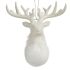 Ornament de Crăciun Ren Alb Plastic Purpurină 14 x 15,5 x 7 cm (24 Unități)