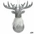 Ornament de Crăciun Ren Argintiu Plastic Purpurină 13,5 x 15,5 x 7 cm (24 Unități)