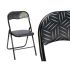Scaunul Pliabil Quality Negru Gri PVC Metal 43 x 46 x 78 cm (6 Unități)