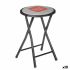 Taburete pliant Hand Made Maro Negru Gri PVC Metal 30 x 30 x 45 cm (10 Unități)