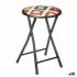 Taburete pliant Boho Chic Negru PVC Metal 30 x 30 x 45 cm (10 Unități)