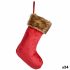 Ornament de Crăciun Ciorap de Crăciun Кадифе Roșu 27 x 3 x 46 cm (24 Unități)