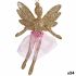 Ornament de Crăciun Zână champagne Plastic Purpurină 8 x 12 x 5 cm (24 Unități)