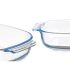 Platou pentru Servire Vivalto T3-20 Transparent Sticlă borosilicată 2 L 30,2 x 6 x 19,6 cm Cu mânere (12 Unități)