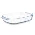 Platou pentru Servire Vivalto T3-27 Transparent Sticlă borosilicată 2,7 L 34,4 x 6,1 x 22,3 cm Cu mânere (12 Unități)
