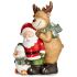 Figură Decorativă Crăciun Alb Maro Negru Verde Ceramică 14 x 37,5 x 27,5 cm