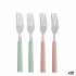 Set de Furculițe Kinvara CN-KT166096-1F Verde Roz Argintiu Oțel inoxidabil Plastic 18,7 cm (12 Unități)