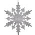 Ornament de Crăciun Fulgi de zăpadă Argintiu Plastic Purpurină 15 x 15 x 0,2 cm (24 Unități)