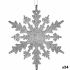 Ornament de Crăciun Fulgi de zăpadă Argintiu Plastic Purpurină 15 x 15 x 0,2 cm (24 Unități)