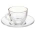 Cană cu Farfurie Vivalto S12212/BHA Transparent Sticlă 85 ml (6 Unități)