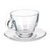 Cană cu Farfurie Transparent Sticlă 170 ml (6 Unități)