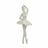 Ornament de Crăciun Balerină Alb Plastic Purpurină 6,7 x 16 x 6,7 cm (24 Unități)