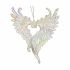 Ornament de Crăciun Aripi de Înger Sidef Plastic Purpurină 12 x 13 x 2,5 cm (24 Unități)