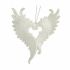 Ornament de Crăciun Aripi de Înger Alb Plastic Purpurină 12 x 13 x 2,5 cm (24 Unități)