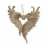 Ornament de Crăciun Aripi de Înger champagne Plastic Purpurină 12 x 13 x 2,5 cm (24 Unități)