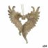 Ornament de Crăciun Aripi de Înger champagne Plastic Purpurină 12 x 13 x 2,5 cm (24 Unități)
