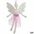 Ornament de Crăciun Zână Alb Plastic Purpurină 8 x 12 x 5 cm (24 Unități)