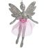 Ornament de Crăciun Zână Argintiu Plastic Purpurină 8 x 12 x 5 cm (24 Unități)