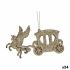 Ornament de Crăciun Trăsură Magică champagne Plastic Purpurină 15 x 8,5 x 4,5 cm (24 Unități)