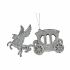 Ornament de Crăciun Trăsură Magică Argintiu Plastic Purpurină 15,5 x 8,5 x 4,5 cm (24 Unități)