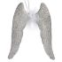 Ornament de Crăciun Aripi de Înger Argintiu Plastic Purpurină 12,5 x 15 x 2,5 cm (24 Unități)