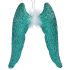 Ornament de Crăciun Aripi de Înger Verde Plastic Purpurină 12,5 x 15 x 2,5 cm (24 Unități)