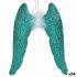 Ornament de Crăciun Aripi de Înger Verde Plastic Purpurină 12,5 x 15 x 2,5 cm (24 Unități)