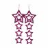 Set ornamente de Crăciun Stea Fucsia 19 x 0,2 x 23 cm (24 Unități)