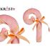 Ornament de Crăciun Baston Roz 15 x 27 x 4 cm (12 Unități)