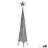 Pom de Crăciun Turn Stea Argintiu Metal Plastic 28 x 127 x 28 cm (6 Unități)
