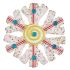 Ornament de Crăciun Fulgi de zăpadă Alb Roșu 17 x 6 x 17 cm (8 Unități)