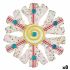 Ornament de Crăciun Fulgi de zăpadă Alb Roșu 17 x 6 x 17 cm (8 Unități)
