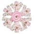 Ornament de Crăciun Fulgi de zăpadă Alb Roz 17 x 6 x 17 cm (8 Unități)