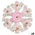 Ornament de Crăciun Fulgi de zăpadă Alb Roz 17 x 6 x 17 cm (8 Unități)