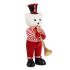 Figură Decorativă Urs Trompetă Alb Negru Roșu polistiren 15 x 46 x 25 cm (2 Unități)