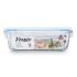 Cutie pentru Prânz Vivalto 90549 Transparent Silicon Sticlă borosilicată 1 L 22 x 7 x 16,5 cm (12 Unități)