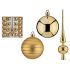 Set ornamente de Crăciun Auriu* PVC (4 Unități)