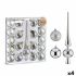Set ornamente de Crăciun Argintiu PVC (4 Unități)