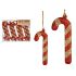 Set ornamente de Crăciun Baston 8 Piese Roșu Auriu* Plastic 6,5 x 1 cm (24 Unități)