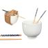 Castron Kinvara B10067A Alb Bambus 24 x 10,7 x 13,3 cm Bețișoare asiatico/oriental (12 Unități)