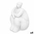Figură Decorativă Alb Dolomite 18 x 30 x 19 cm (4 Unități) Femeie Stând