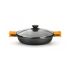 Caserolă BRA A270545 Negru Negru/Portocaliu Metal Aluminiu (45 cm)